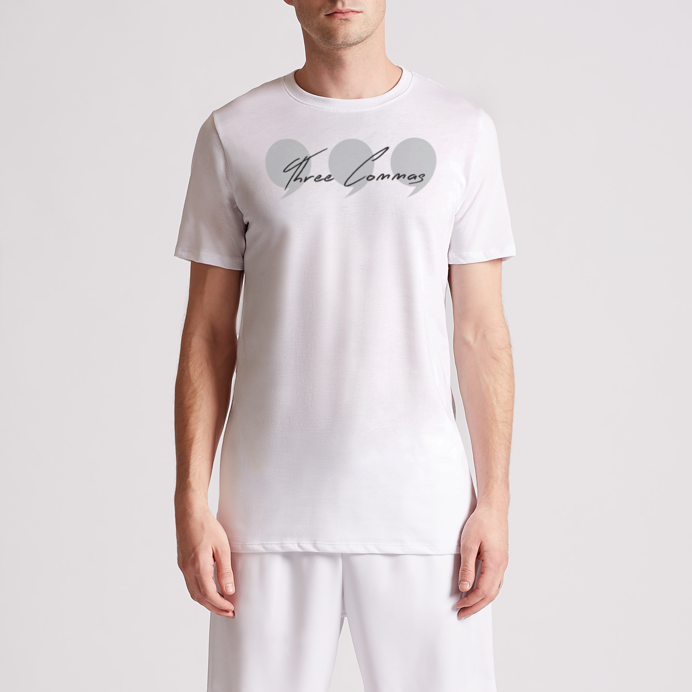 Three Commas Script Mens Premium Tee