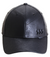 Three Commas™ Black Leather Patchwork Hat