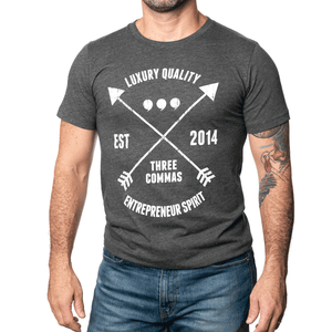 Arrow T-Shirt | Charcoal Grey | Distressed White Ink